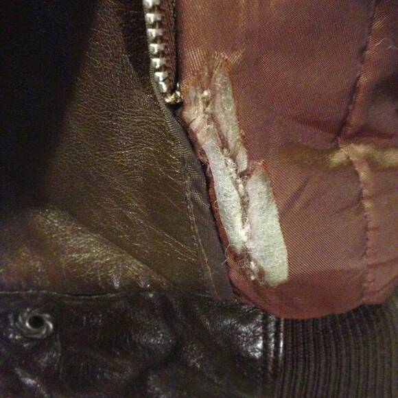 Vintage Members Only Leather Bomber Jacket Mens 42 Sherpa Lining - Picture 5 of 10